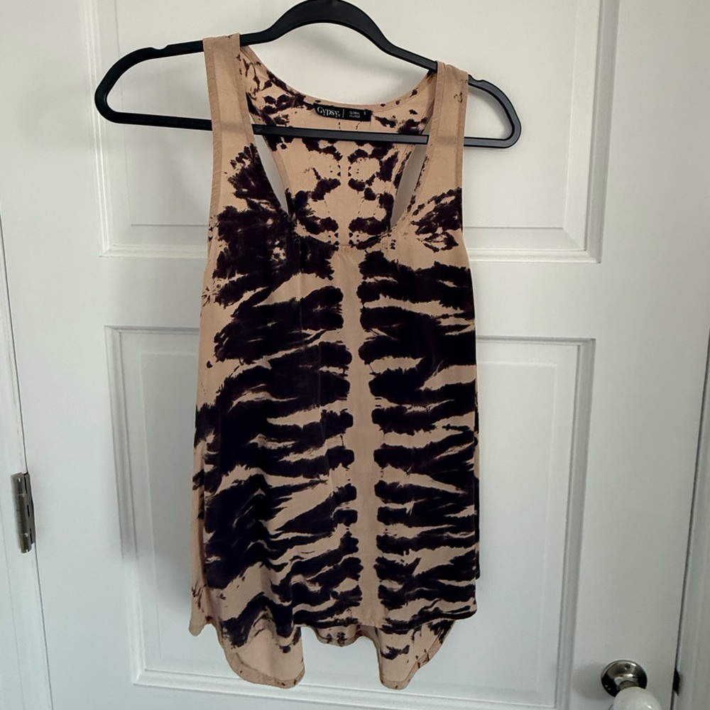 Gypsy 05 silk tie-dye racerback tank.  As seen on Heidi Klein. Never worn.NWOT.